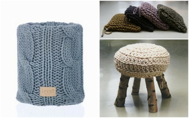 modern knit optics, stool furnishing trends