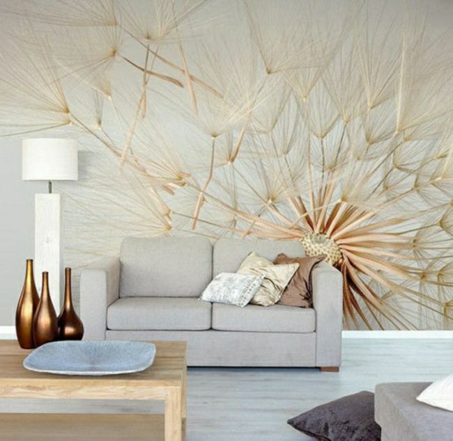 stilvolle Wandekoration als Fototapete in silber und Gold-moderne-deko-wand-tapete