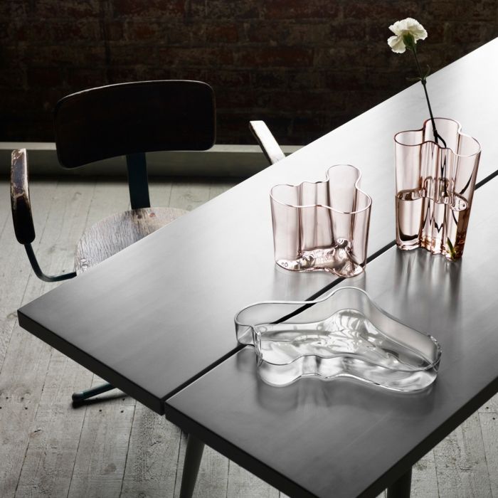 Außergewöhnliche Eleganz und Funktionalität des eingeblasenen Glas-Aalto Vase Klassiker Dekoration Wohnaccessoires