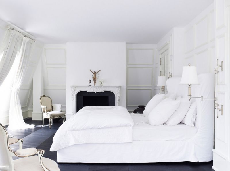 Bett Design skandinavischer Stil weiß