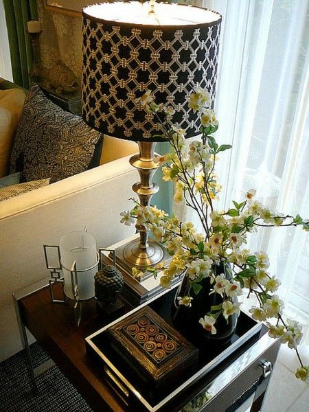 Decoration ideas Easter time living room cherry branches