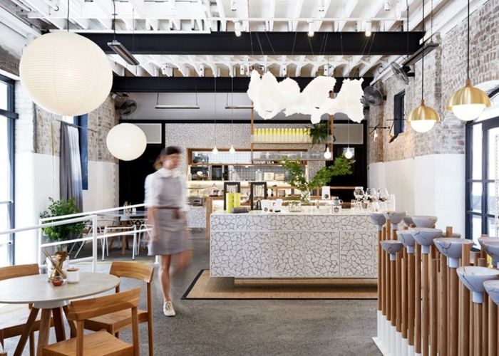Eclectic furnishings and delicate pastel colors create the pleasant atmosphere of the tea bar Australia