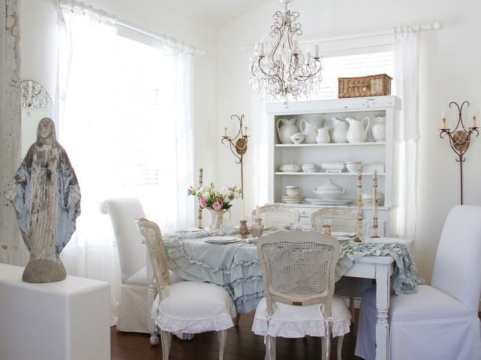 Dining room with typical shabby chic decoration ideas shabby chic