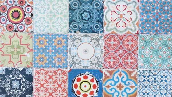 Tiles with beautiful patterns and colors