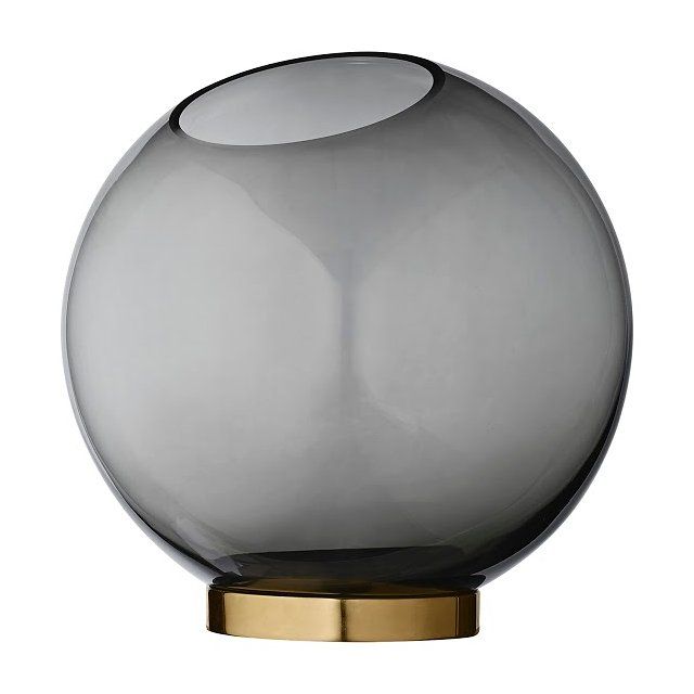 Modern mini smoked glass ball vase