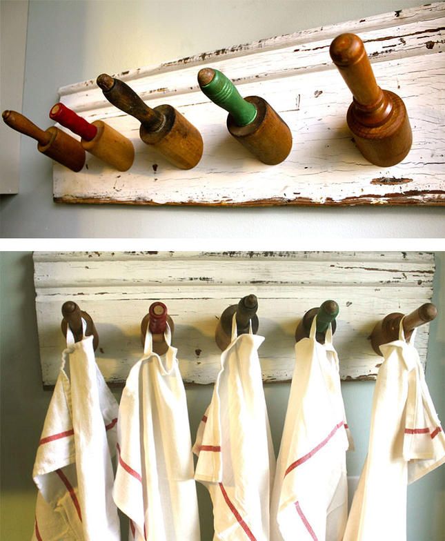 Kitchen idea rolling pin hanging up tea towels