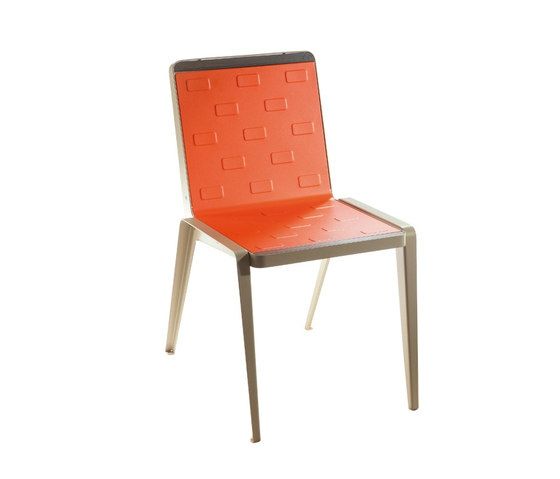 Modern, colorful garden chair outdoor chairs red steel