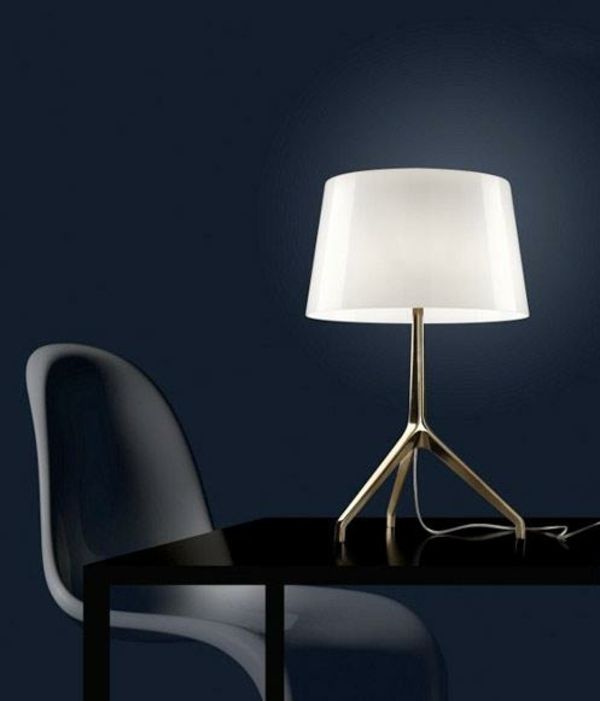 Downward light distribution-Elegant white table lamp