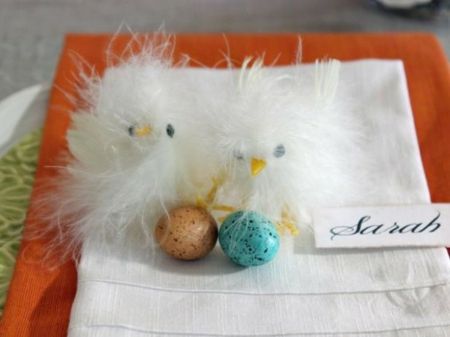 Easter eggs chick decoration idea