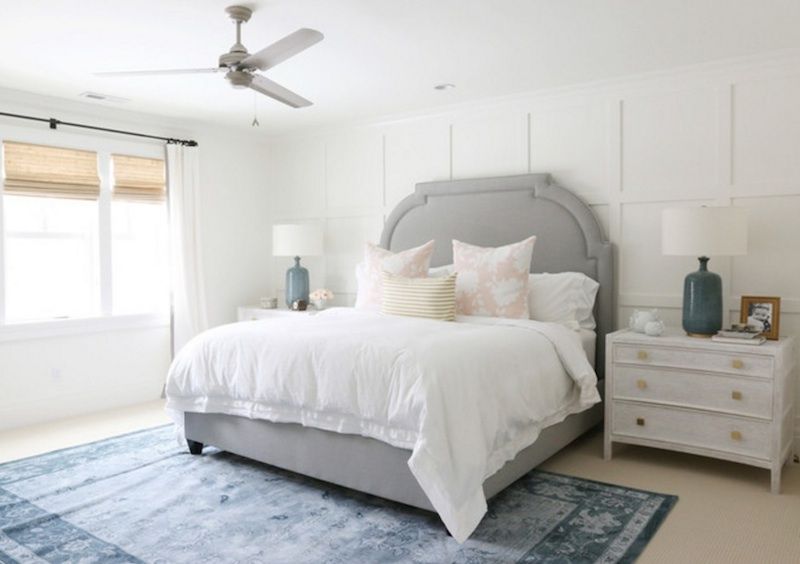 Set up quiet place to sleep-carpet light blue bedroom