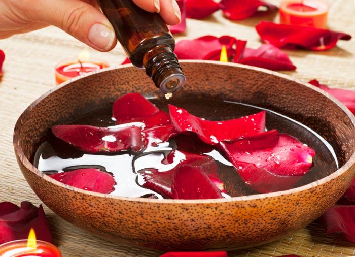 Rose oil rose petals DIY fragrance dispenser