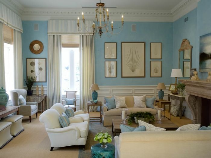 Shabby chic with white walls and light blue wall ideas shabby chic