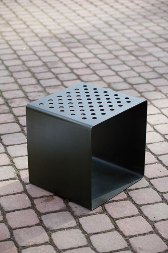 Seat made of perforated sheet steel outdoor chairs
