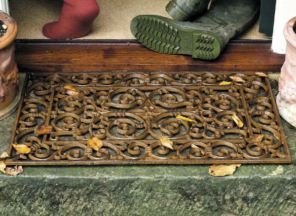 Traditionelle Fußmatte aus Gusseisen-Hauseingang Türmatten antik