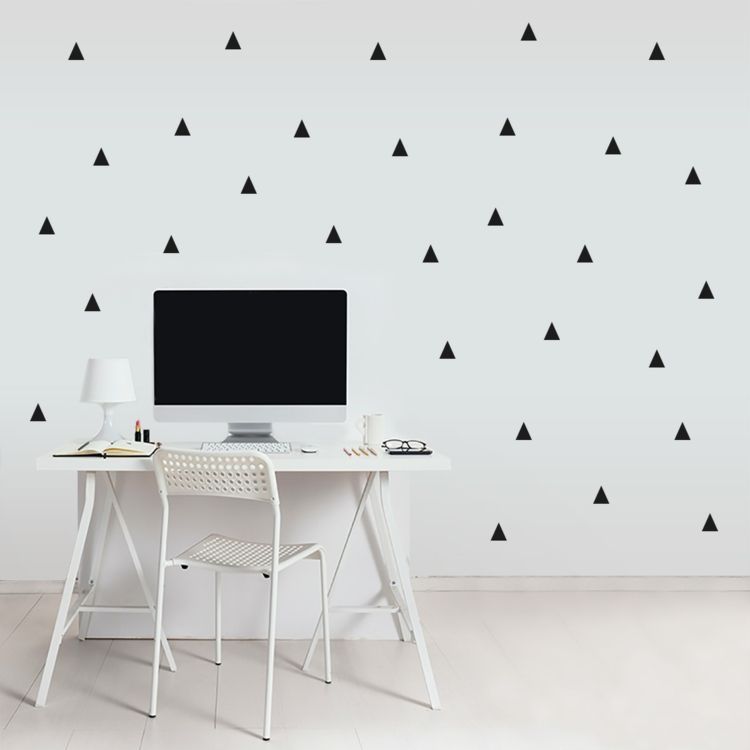 Wall sticker office room geometric black