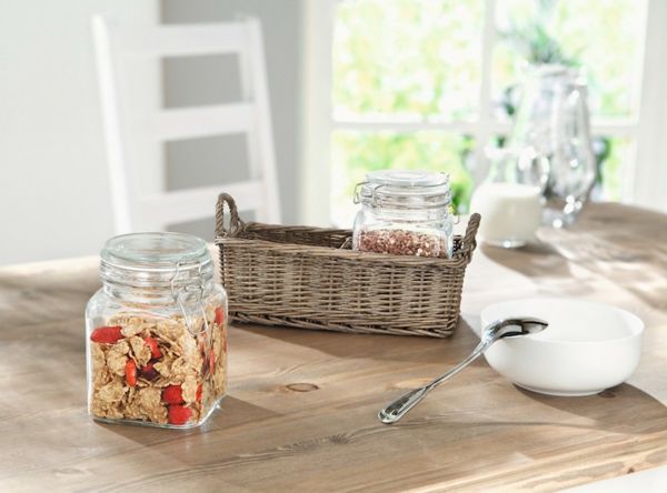 Wicker basket as kitchen decoration-home accessories