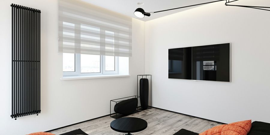 Living room modern simple black and white