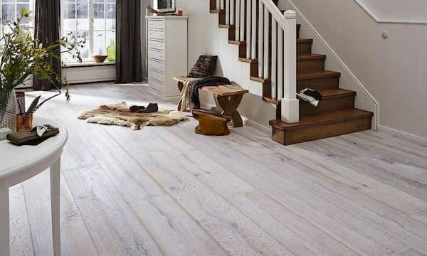 Floor covering, wooden planks, white flooring, white design
