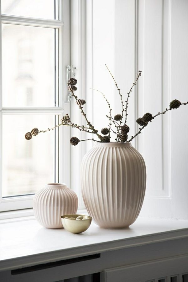 white wood and ceramics harmonize with each other - home accessories