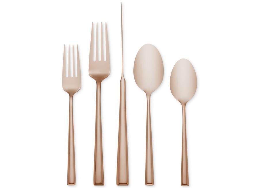 Cutlery set, stainless steel, rose gold