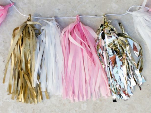 DIY tassel garland tissue paper decoration