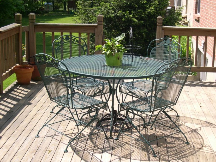 Roof terrace design resin patio furniture set