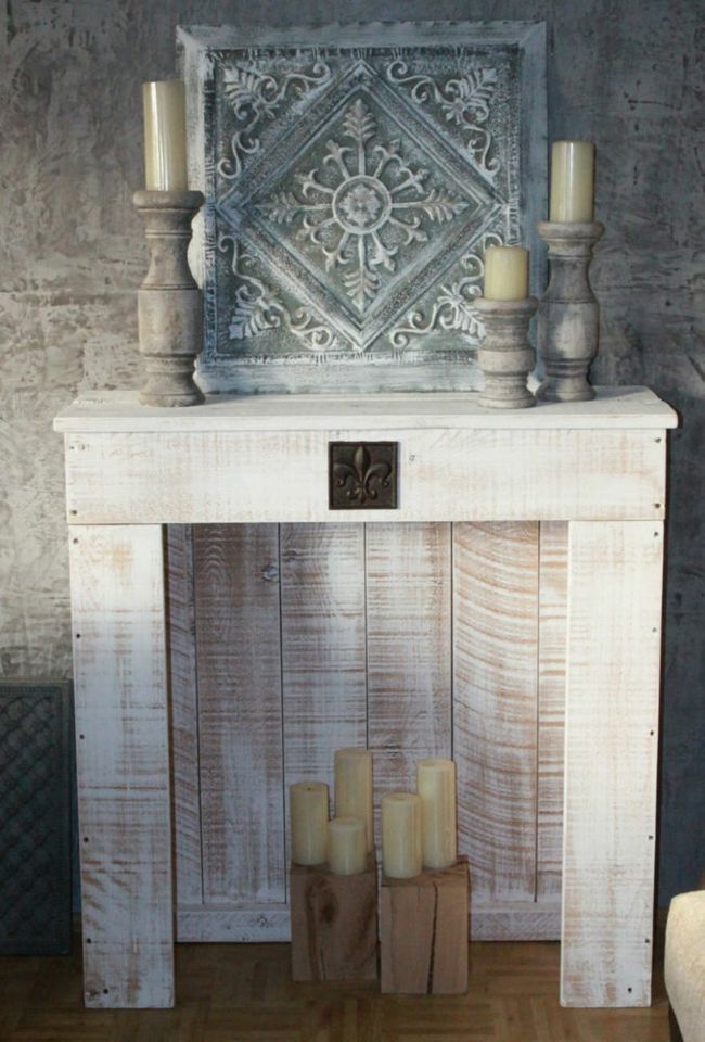 Deco fireplace fireplace surround dummy antique white
