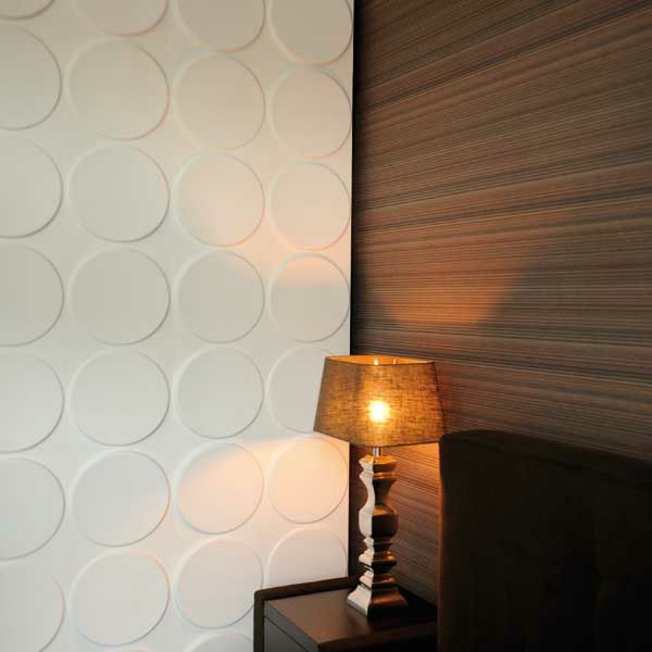Decorative wall panel color contrast white brown