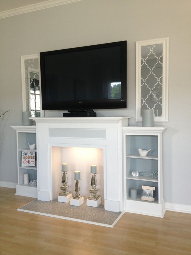 Mantelpiece DIY living room TV cabinet