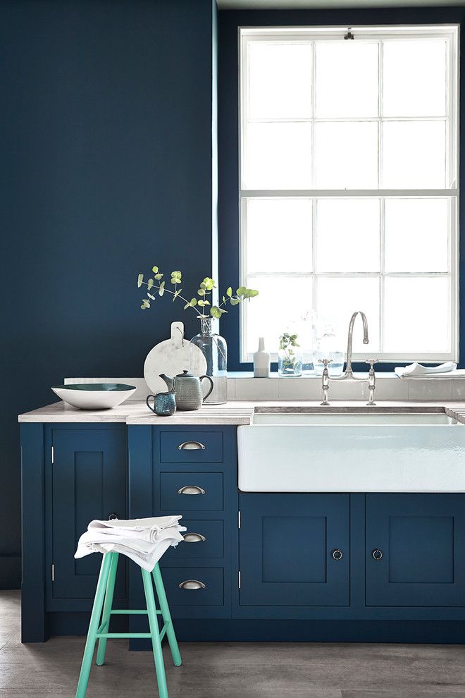 Kitchen style color choice blue turquoise