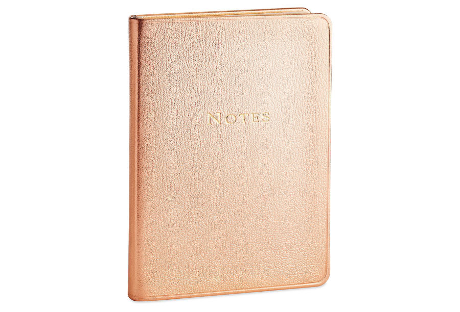 Notebook rose gold metallic finish