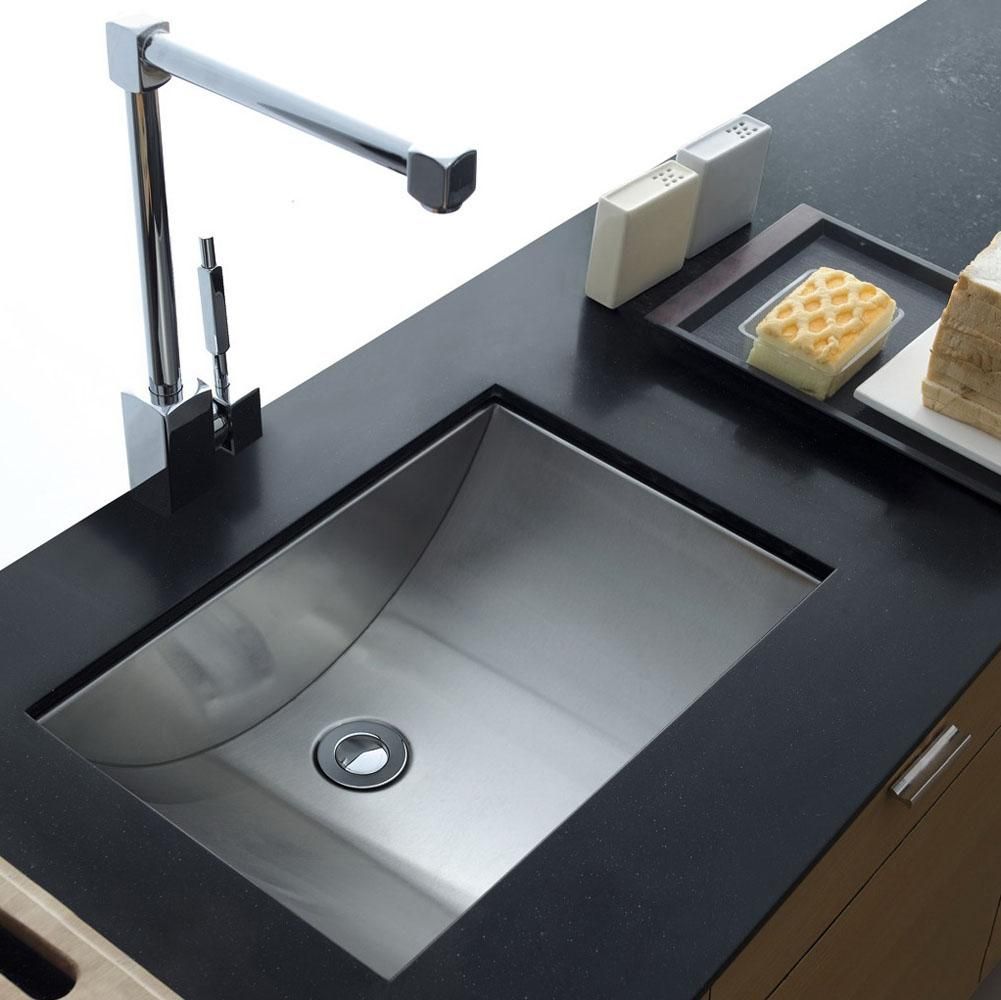 Undermount sink, stainless steel, rectangular