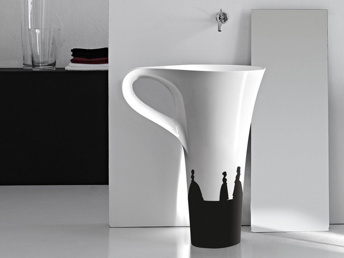Vanity coffee cup shape ceramic