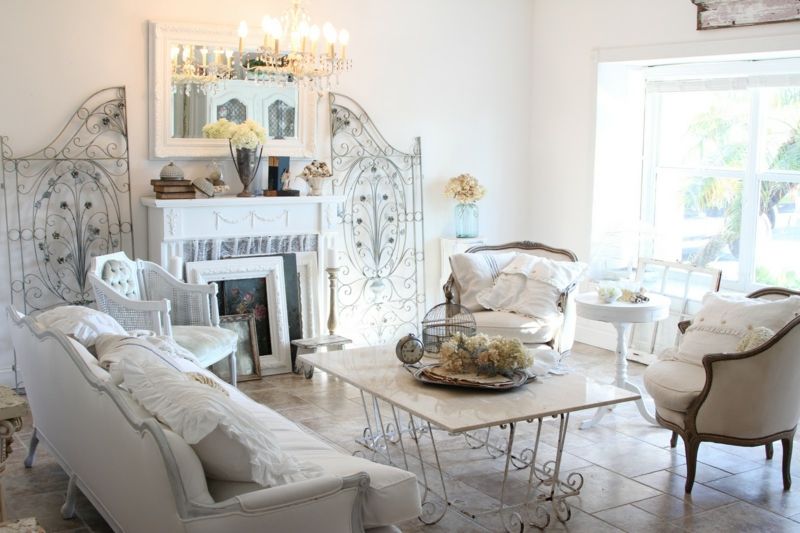 White on white with shabby chic furniture