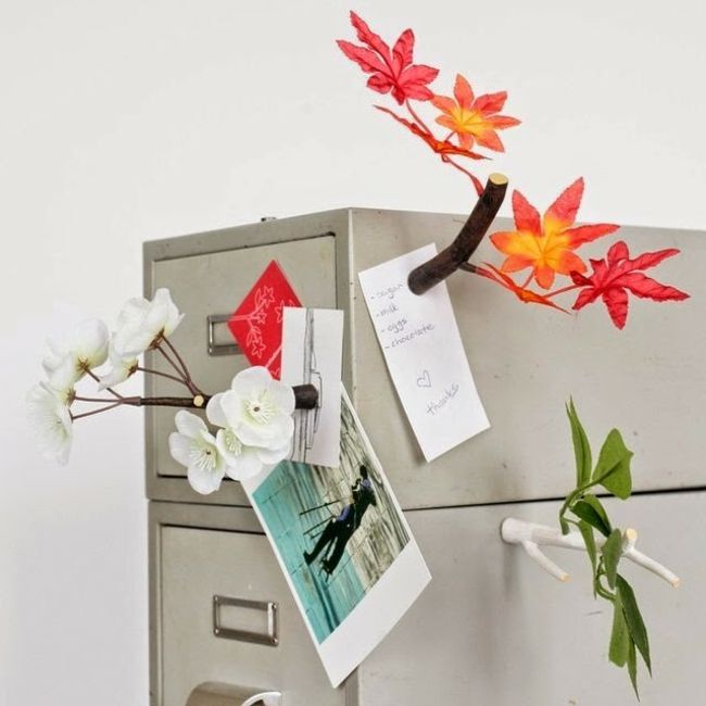 innovative fridge magnets as decoration for spring