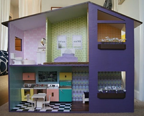 Eine originelle Idee für ein Puppenhaus aus Holz