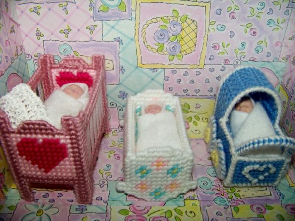 You can even knit furniture for the doll's house yourself