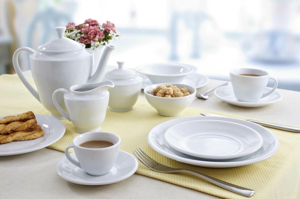 Elegance simplicity refined porcelain tableware occasion