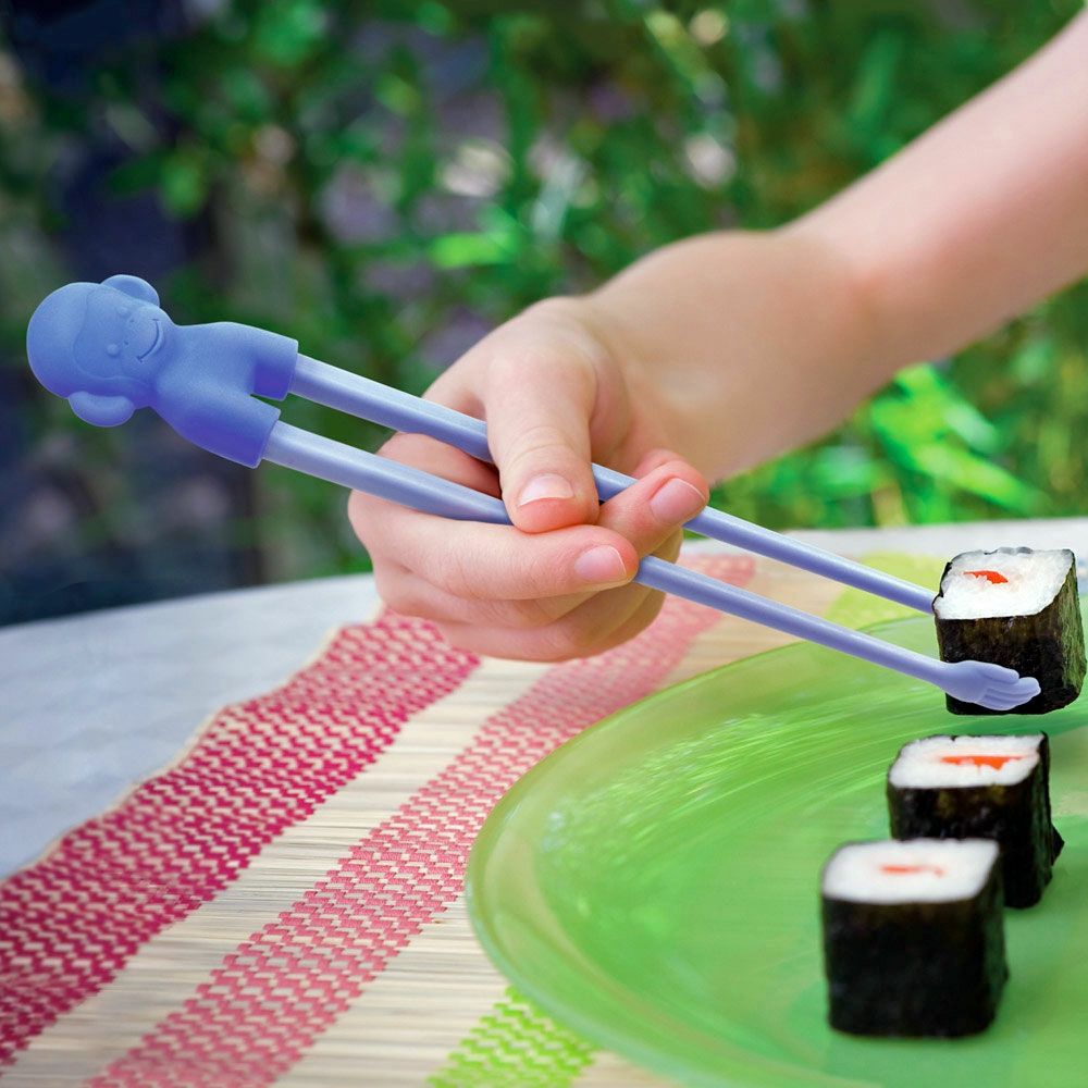 Chopsticks learning sticks fancy monkey blue