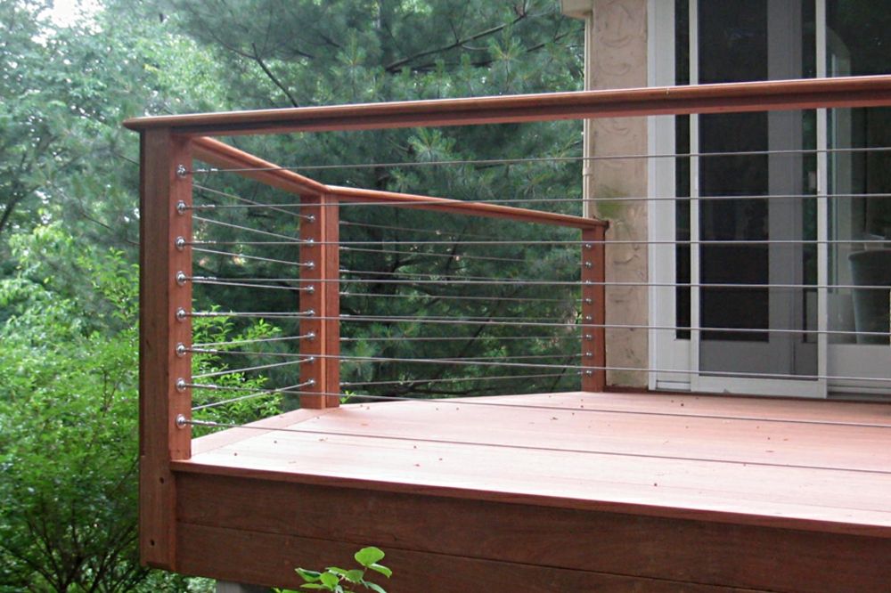Cable railing wire rope modern balcony terrace