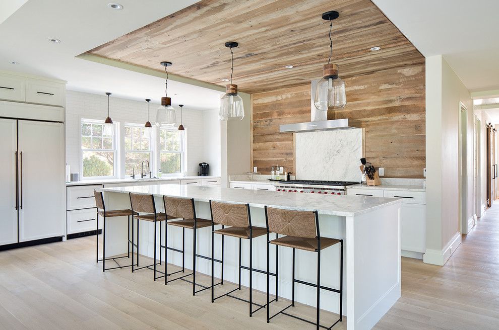 Minimalistic kitchen design white wood colors