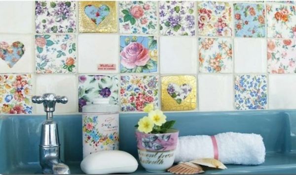With colorful tiles in the bathroom you will indulge in spring feelings permanently