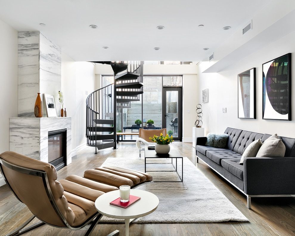 Retro feeling of living modern luxurious living room