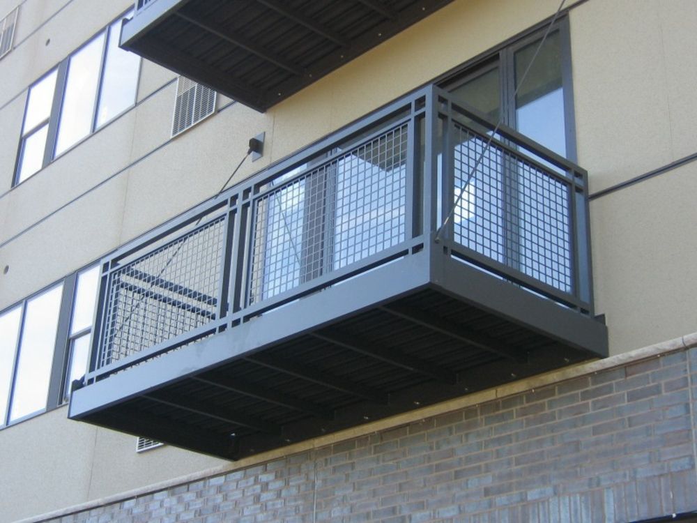 Standard balcony complete railing aluminum