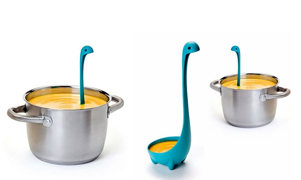 Soup ladle Nessie turquoise unusual creative