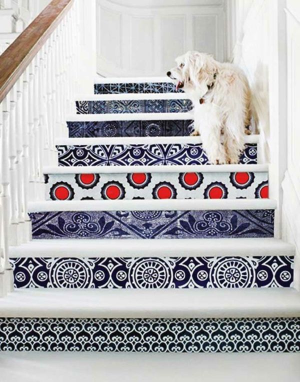 Azulejo tile art for the stairs