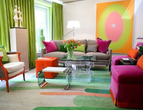 Colorful and cozy living room elements in Feng Shui