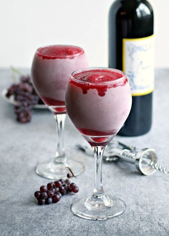 Use your red wine glasses for this slushy.