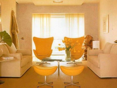 Yellow is ideal for the work and living room elements in Feng Shui