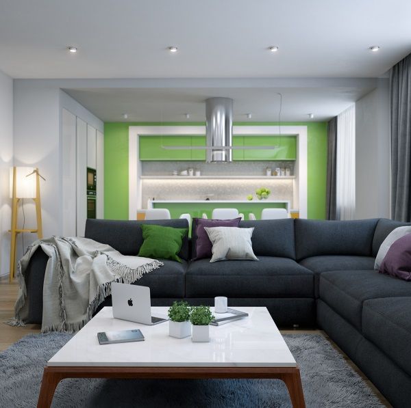Wohnzimmer grün weià grau: wohnzimmer farbgestaltung grau und gelb ...